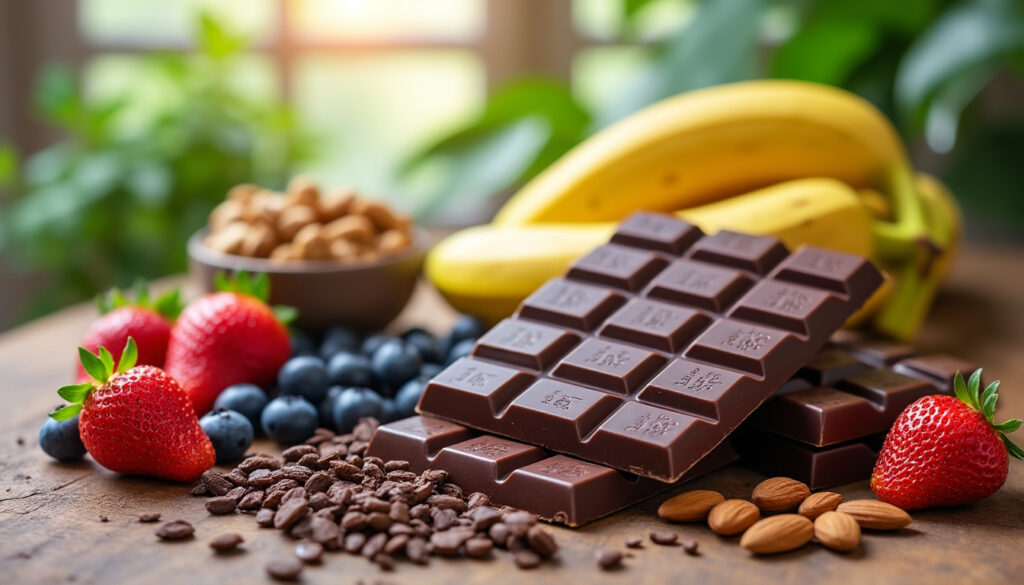 découvrez comment le chocolat noir, riche en antioxydants et en minéraux, peut améliorer votre santé cardiovasculaire, stimuler votre humeur et protéger votre cerveau tout en offrant une gourmandise saine.