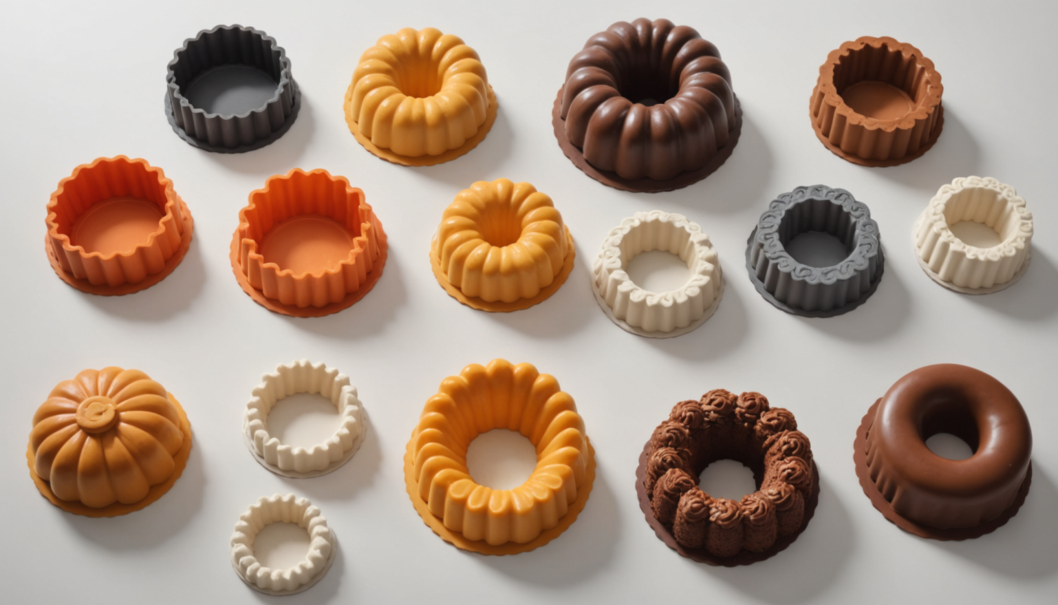 9 moules à pâtisserie/pudding anciens 1890-1920 (9